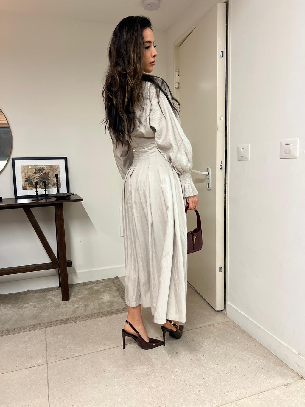 Karen Millen Stone Woven Maxi Dress