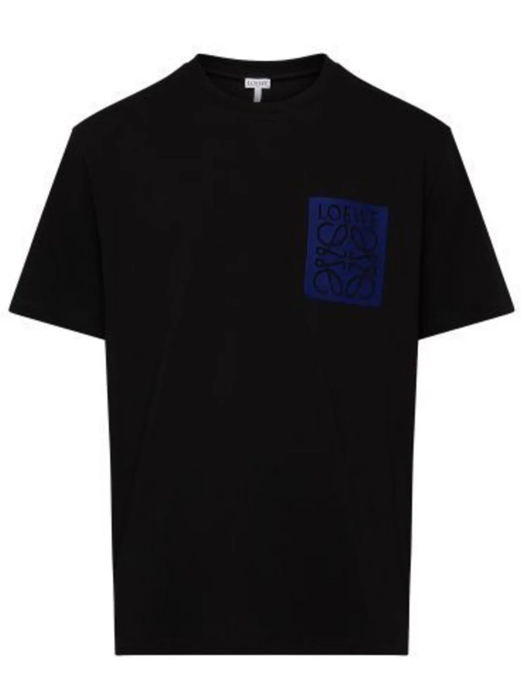 LOEWE BLUE ANAGRAM Demi POCKET T-SHIRT IN BLACK