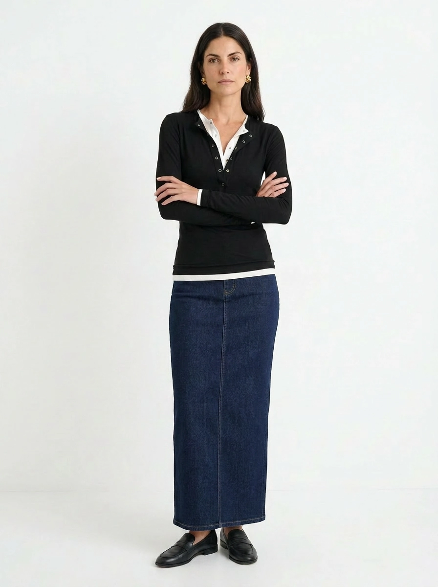 Snap button double top