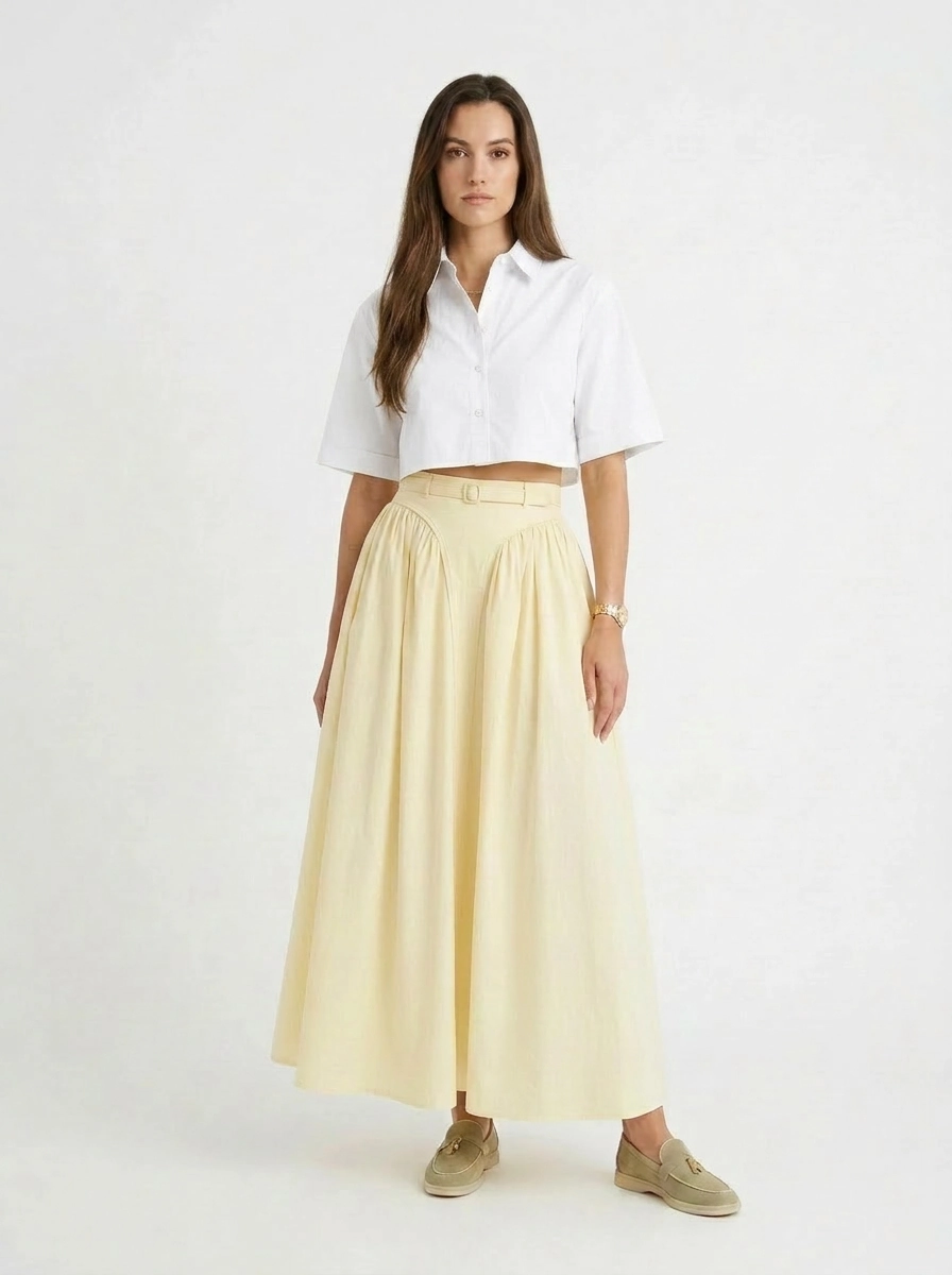 Butter yellow skirt