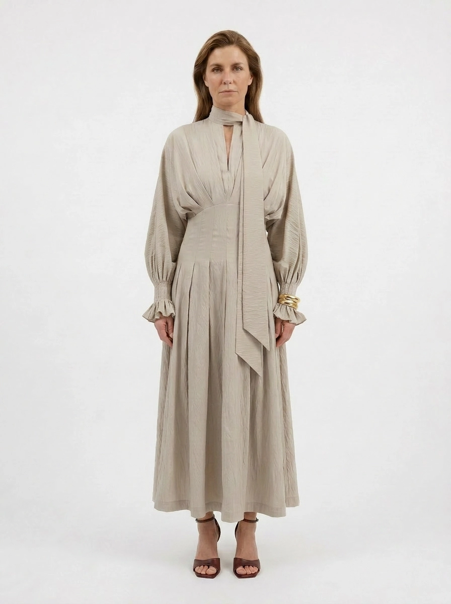 Karen Millen Stone Woven Maxi Dress