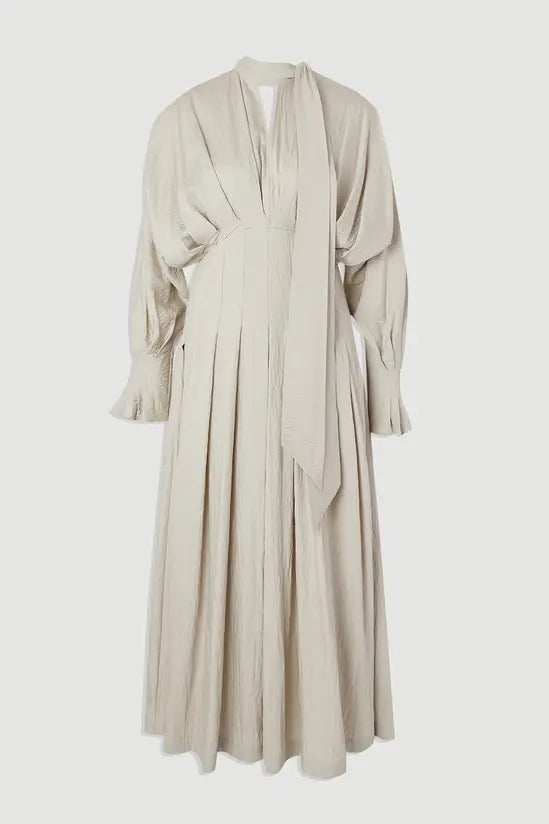 Karen Millen Stone Woven Maxi Dress